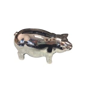 Reed & Barton Classic Piggy Bank Silver Played Vintage Complete‎ With Seal